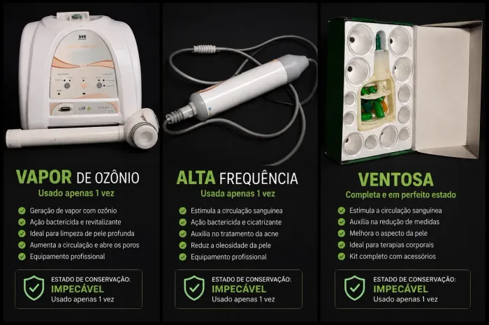 KIT COMPLETO PARA ESTÉTICA - IMPECÁVEL!