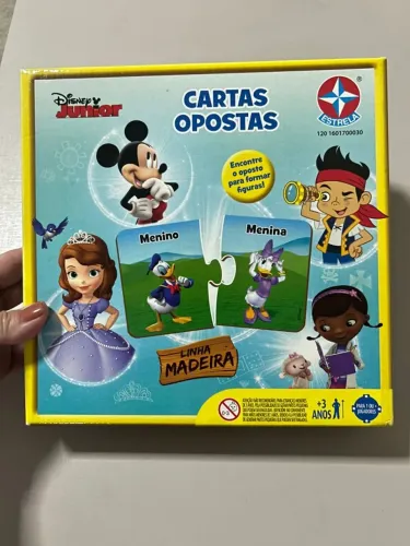 Quebra-Cabeça de Madeira Cartas Opostas Disney Junior