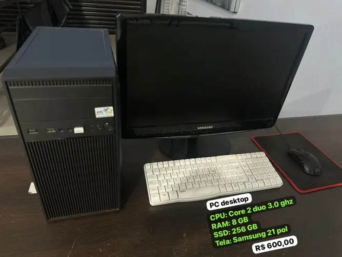 Computador desktop ideal para trabalho e estudos no precinho