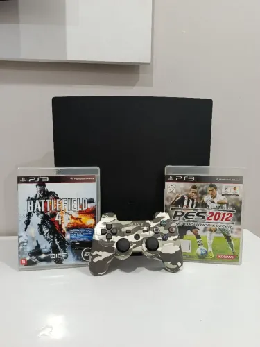Ps3 slim - Vários jogos e controles !