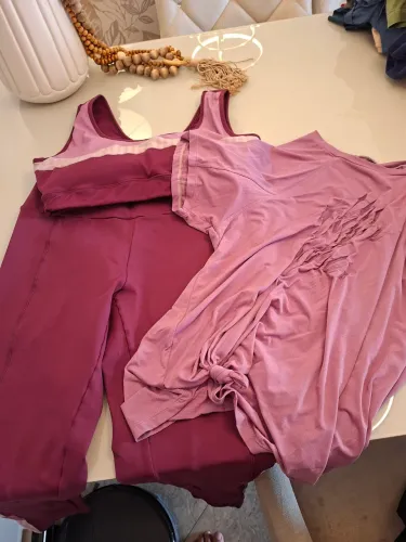 Conjunto Ginástica Feminino + Blusa Vinho - (Tamanho GG)