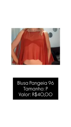 Blusa Laranja Pangeia 96
