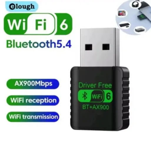 Adaptador USB Wi-Fi 6 + Bluetooth 5.4 AX900Mbps - Conexão Ultrarrápida e Estável