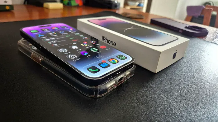 Iphone 14 pro 128 roxo - caixa e NF