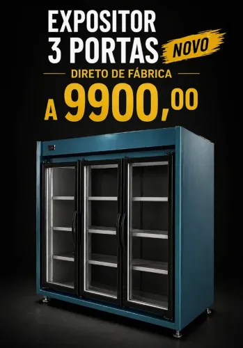 Expositor refrigerado 3 portas NOVO