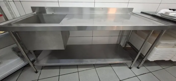 Pia em inox 190x80