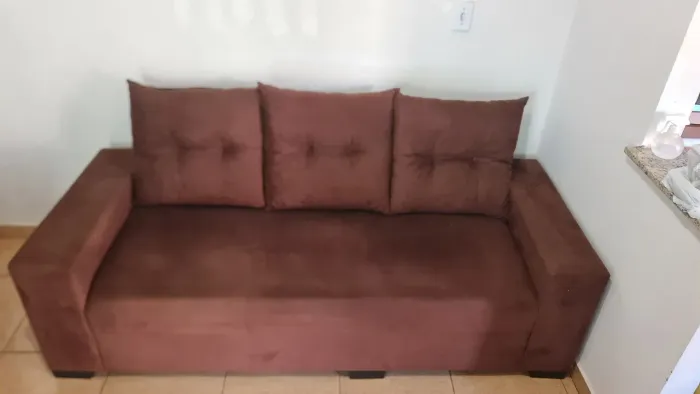 Conjunto Sofa 3 e 2 Lugares - Marrom