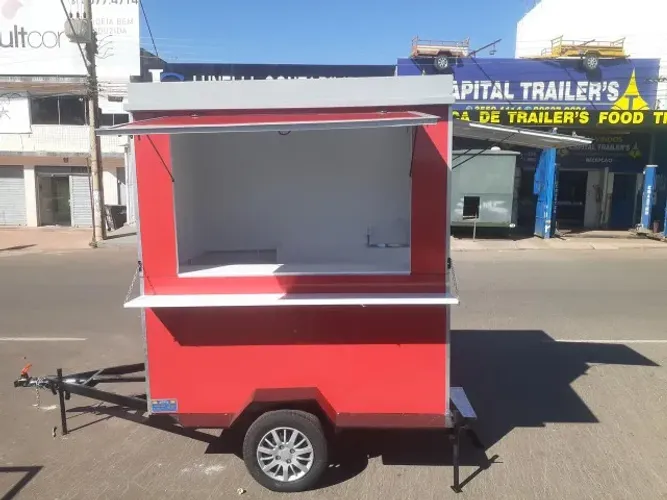 Trailer Espaçoso para Pizza e Hambúrguer