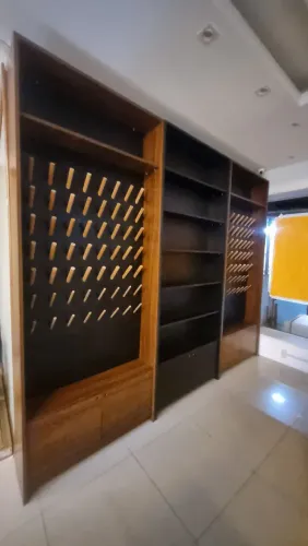 Estante MDF 6 prateleiras Armário 2 portas -  250x100x25cm