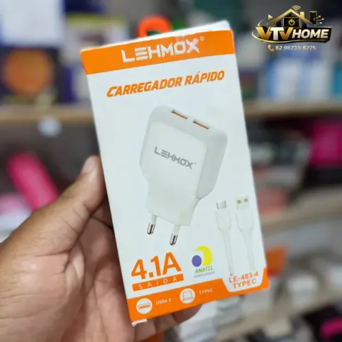 Carregador Turbo Tipo C Lehmox Completo + Entrega Grátis