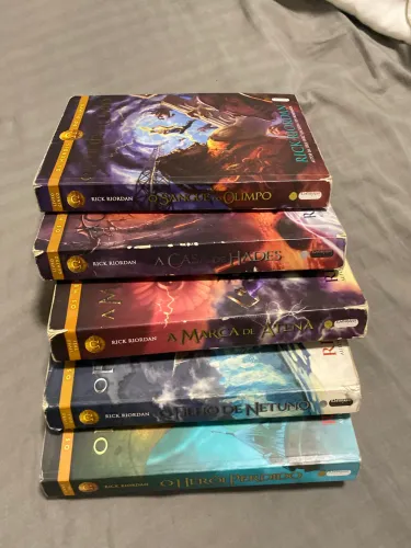 livros saga herois do olimpo completa 5 volumes
