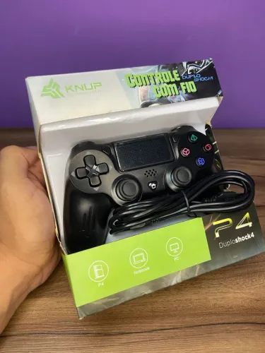 Controle Joystick com Fio para Ps4 KNUP