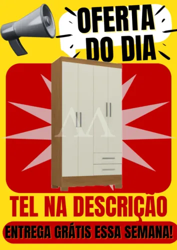Guarda Roupa Solteiro 4P Entrega Grátis em Salvador -Paga ao Receber- Tel na descrição