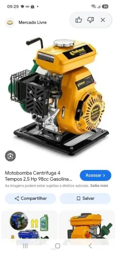 Motobomba a gasolina tekna
