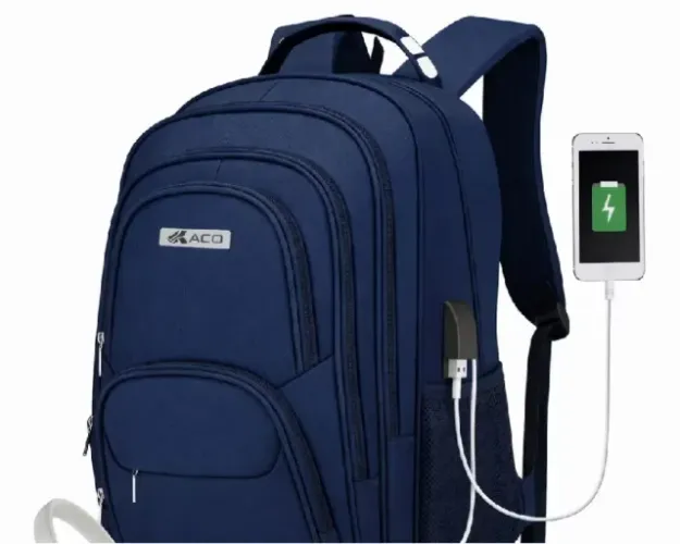 Mochila para Escola Reforçada com Entrada USB Impermeável. 