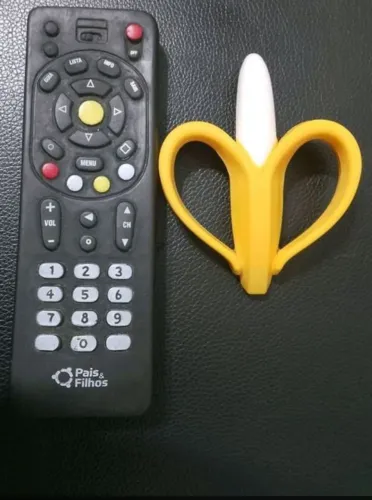 Mordedor de bebê controle remoto e bananinha