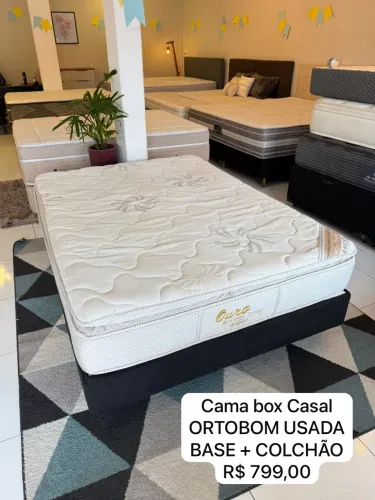 Cama box Casal ORTOBOM USADA TOP - ENTREGO
