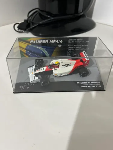 Coleção De Carros Opo 10 Ayrton Senna Mclaren Mp4/6 #1 1991 
