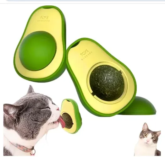 Brinquedo Para Gatos Com Catnip Erva do Gato Natural Abacate Bola de Lamber