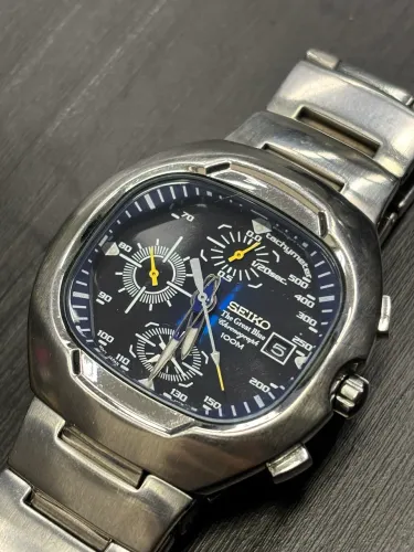 Seiko The Great Blue Chronograph 7T92-0A00 Original Vintage Japão Raro