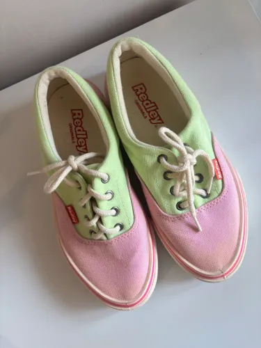 Tênis Redley rosa e verde limão