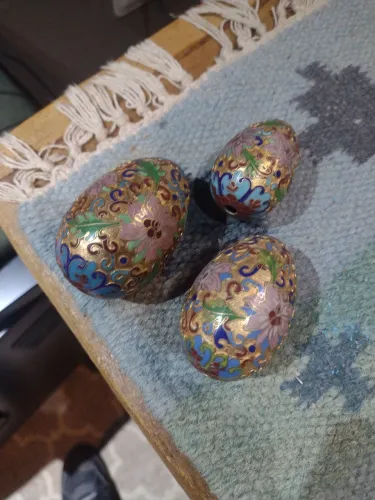 Ovos Cloisonne Chino anos 80