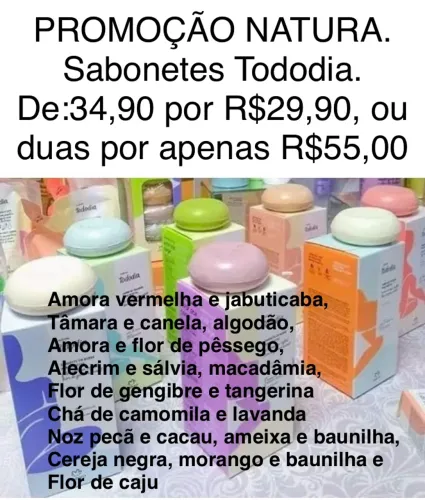 Hidratante e sabonete natura 