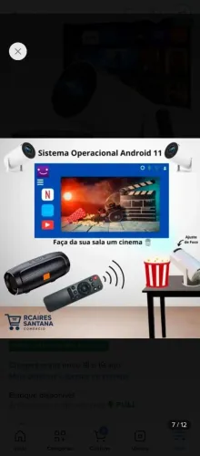 Kit projetor+ caixa de som