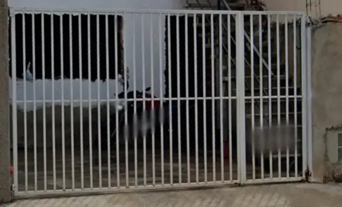 Portão de garagem com portão social