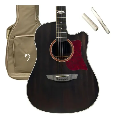 Violão Strinberg Sd200c Tobacco Tunado Rastilho Nut Osso + Bag Premium