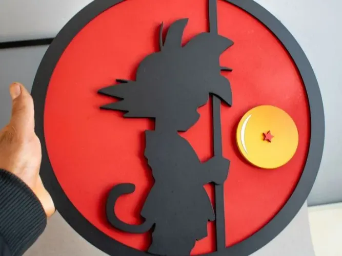 Quadro dragon ball goku criança.