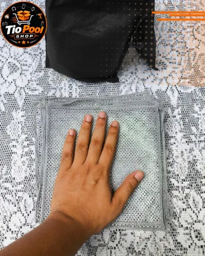 Kit 10 Panos de Prato em Malha de Aço / Fibra de Arame Antigordura