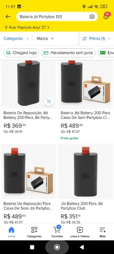 Bateria de Reposição Original JBL Partybox 120 NOVA
