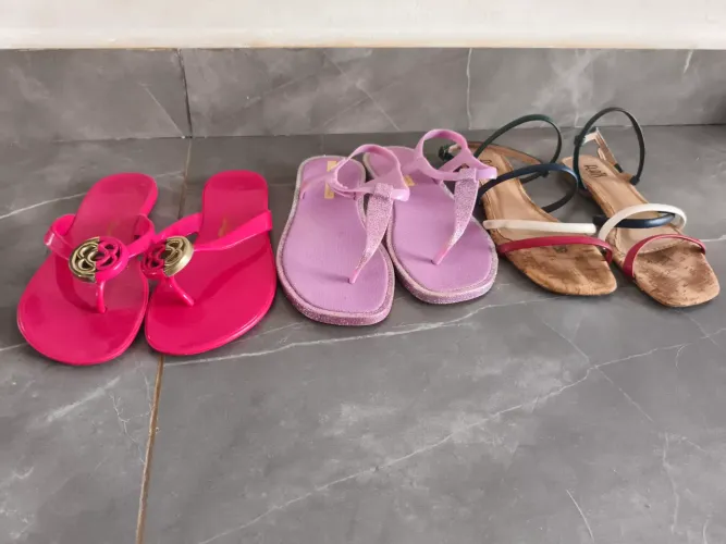 3 rasteiras sandalia n 36