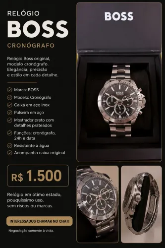 Relógio Boss Cronógrafo