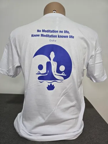 Camiseta Osho Frase Meditação