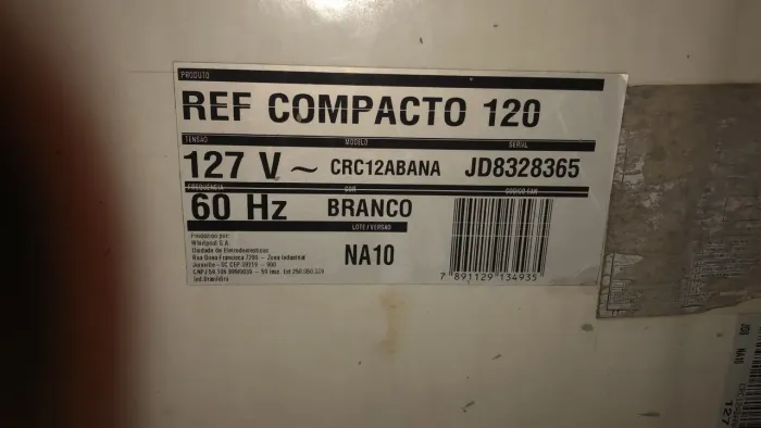 Frigobar Consul compacto 120 litros
