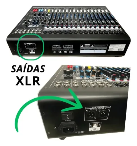 Mesa De Som MXT 16 Canais Completa De Tudo 