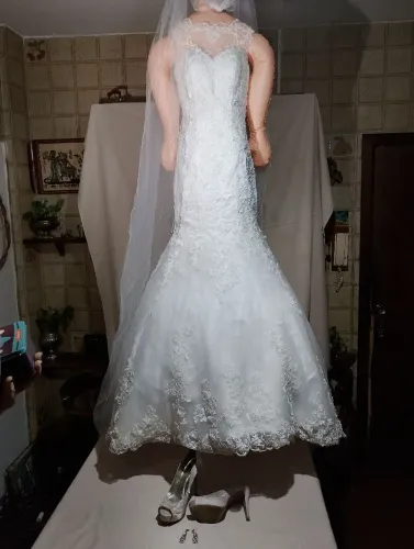 Vestido de Noiva Completo ( detalhes na descrição)