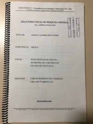 Registro de Argila Industrial.