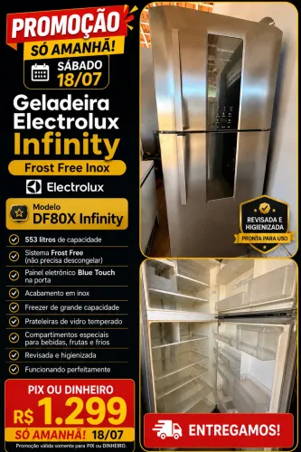 Geladeira Inox Duplex Frost Free 553 litros