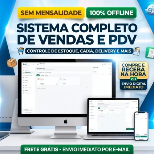 Sistema P/ Loja Pdv Caixa Vendas Estoque Sem Mensalidade