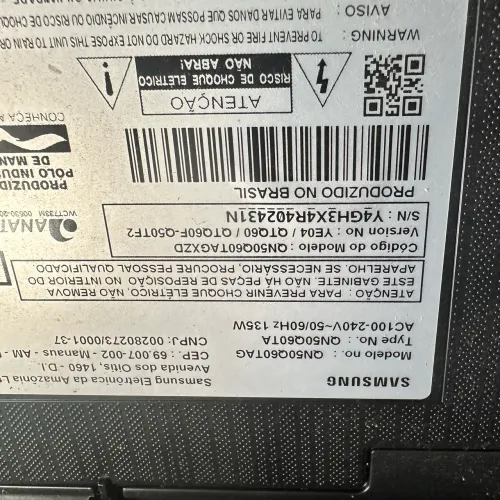 Tv Samsung modelo QN50Q60TAG tela quebrada para peças