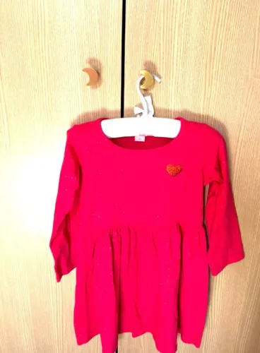 Vestido rosa com glitter TeK - tamanho 5
