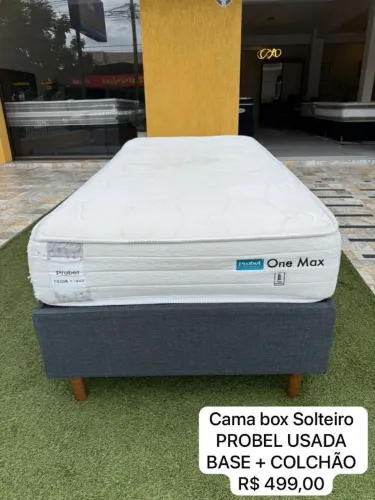 Cama de Solteiro PROBEL USADA COM COLCHÃO - Entrego!