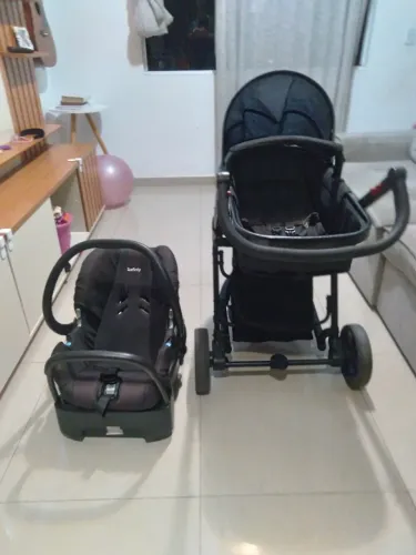 Carrinho Safety 1st Travel System Mobi Trio Preto