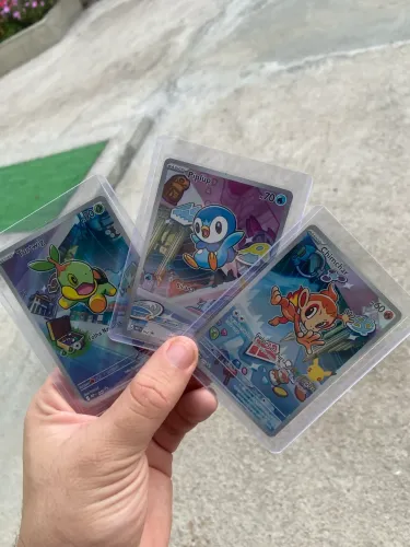 TRIO DE PARCEIROS INICIAIS SÉRIE 2 CHIMCHAR , PIPLUP e TURTWIG Pokémon TCG CARDS