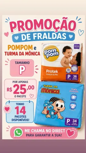 Pacotes de fralda nova