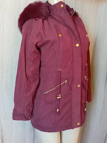 Casaco Bella Fashion Novo Tamanho P Vinho Estiloso Quente e Elegante