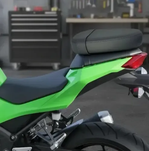 Banco Auxiliar Moto Ninja 400 e Z400 Kawasaki Espuma Dupla (Compatível em vários modelos)